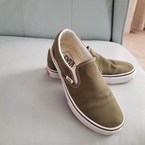 Vans Slip On Sneakers - Olive Green